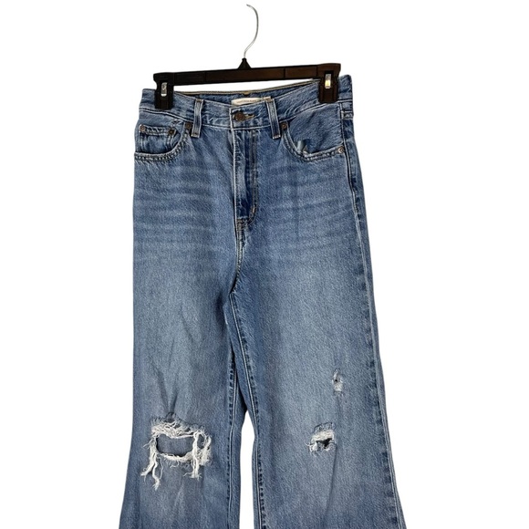 Levi’s High Loose Flare Jeans Distressed Blue sz. 26 - Picture 3 of 14